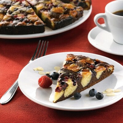 Choco/almond tart with wild berries - 10 portions