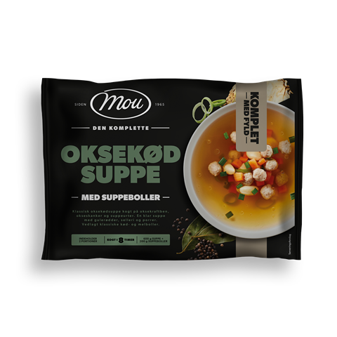 Mou Oksekøds Suppe med fyld