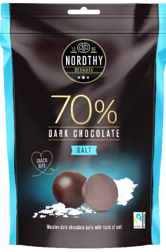 70 % Mørke Chokoladekugler Salt 32 x 90G