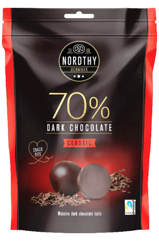 70 % Mørke Chokoladekugler Classic 32 x 90G