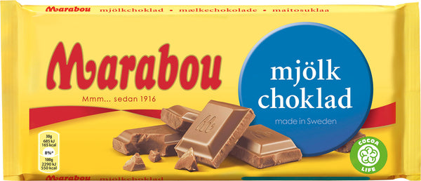 Marabou Mjölkchoklad 18x200g.