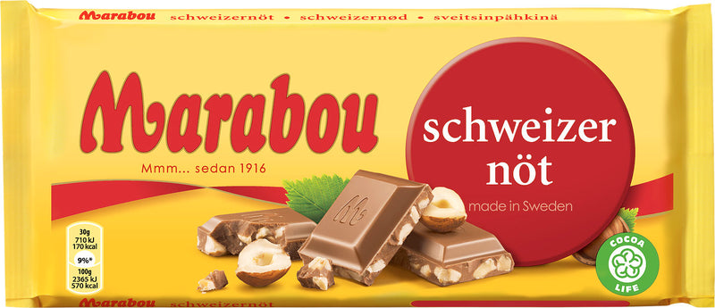 Marabou Schweizernöt 16x200g.