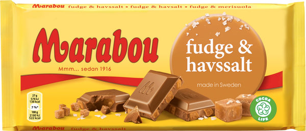 Marabou Fudge & Havssalt 17x185g.