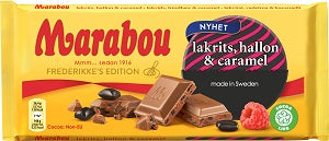 Marabou Lakrits, Hallon och Caramel 17x185g