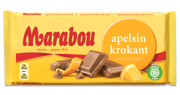 Marabou Apelsin Krokant 18x200g