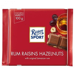 Ritter Sport Rum Raisins hazelnut 12x100g.