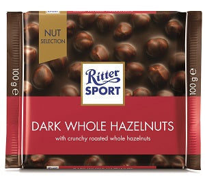 Ritter Sport Mørk Mandel Orange 12 x 100 g.