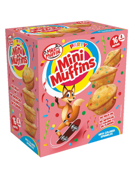 Mini Muffins kulørte sprinkles 4 pk x 4 stk.